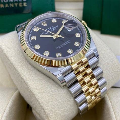 faux rolex two tone black face|what does a Rolex look like.